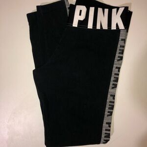 Pink Victoria’s Secret Yoga Leggings Women’s Size Medium Black Gray White